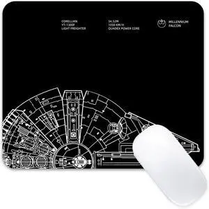Cute Mousepad Computer Kawaii Cool Mousepad Cool Women Black Design Kids Boys Girls Teen Funny Fun Modern Decorative Men Small Office MouseMat for Laptop