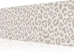 Large Mouse Pad Gaming Mousepad XL Beige Leopard Print Desk Mat Mouse Pad Long 31.5x11.8 in Extended Big Cute Mousepad Waterproof Desk Pad with Non-Slip Base and Stitched Edges for Computer Keyboard