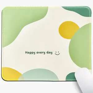 Square Mouse Pad Morandi-Style Minimalist Portable Design for Office School & Home with Non-Slip Base.Washable Smooth Mouse Pads with Stitched Edges 9.5x7.9 inches(A323)