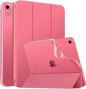 Case for New iPad (A16) 11th Generation 2025/ 10th Generation 2022 iPad 11 inch/ 10.9 inch Case with Soft TPU Translucent Frosted Back Cover Auto Wake/Sleep Support Touch ID Watermelon