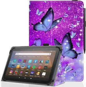Universal 11 11.5 Inch Android Tablet Case Slim Folding Stand Cover for 10.5 10.9 11 11.5 and All 10.5- 11.5 Touchscreen Tablet Case with Stylus Pen Holder Butterfly 01