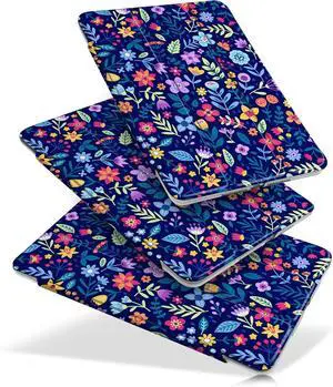 Compatible with iPad 10.2 Inch Case 2021 2020 2019 Smart Lightweight Trifold Stand Hard Plastic Transparent Cover Support Auto Sleep/Wake for iPad 10.2 9th/8th/7th Generation - Cute Floral