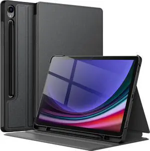 Case for  Galaxy Tab S9 11-Inch with S Pen Holder Slim Folio Stand Protective Tablet Cover Multi-Angle Viewing (Black)