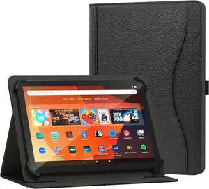 Universal 10.1 inch Tablet Case for REVVL Tab 2 10 11 inch Tablet Case Multi-Angle Viewing Stand Cover with Pocket for 9.6-11 Inch Android Tablet Black