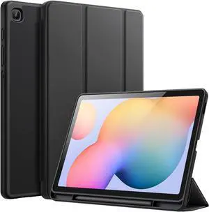 Case for  Galaxy Tab S6 Lite 10.4-Inch 2024/2022/2020 with S Pen Holder Slim Tablet Cover with Soft TPU Back Auto Wake/Sleep (Black)