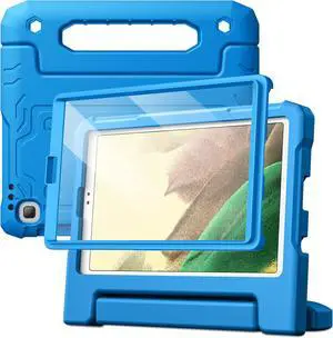 Kids Case for  Galaxy Tab A7 Lite 8.7-Inch 2021 (SM-T227/T225/T220) with Built-in Screen Protector Shockproof Full-Body Handle Stand Tablet Protective Cover (Blue)