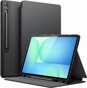 Case for  Galaxy Tab S10 FE Plus/S10 FE+ 13.1-Inch with S Pen Holder Slim Folio Stand Protective Tablet Cover Multi-Angle Viewing (Black)