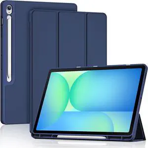 Slim Case for Galaxy Tab S10 FE Plus 5G 13.1 Built-in S Pen Holder Hybrid Cover with Soft TPU Back for Galaxy Tab S10 FE+ 2025 (SM-X620/ X626/ X626B) Supports Auto Wake/Sleep -Navy