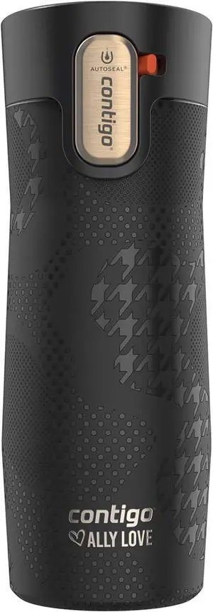 x Ally Love Stainless Steel Vacuum-Insulated Travel Mug with Autoseal and Easy Clean Lid Spill-proof Keeps Drinks cold 24 hrs & hot for 11 hrs BPA Free 16oz. West Loop 3.0 Licorice