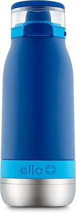 Emma 14oz Vacuum Insulated Stainless Steel Kids Water Bottle with Straw and Built-in Carrying Handle and Leak-Proof Locking Lid for School Backpack Lunchbox and Outdoor Sports