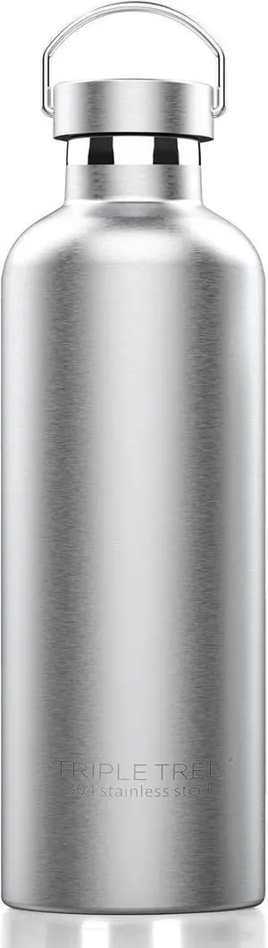 Triple Tree 34OZ Vacuum Insulated Stainless Steel Water Bottle Double Wall Wide Mouth Lids Keeps beverage Hot or Cold Sweat Proof