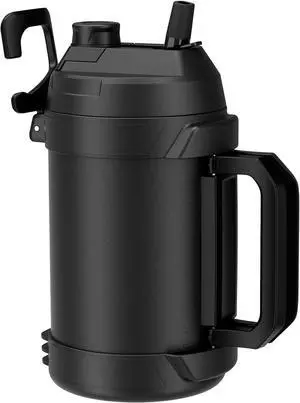 1 Gallon Water Jug One Gallon Large Triple Wall Insulated Metal Jug With Straw and Spout No Sweat 128 oz Stainless Steel Sport Water Bottle Keeps Cold 48 Hours for Outdoors Black