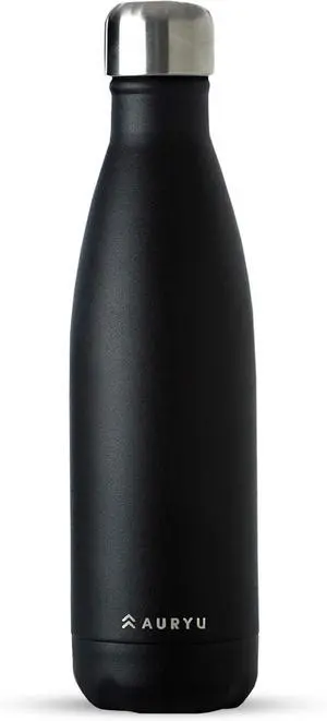 Best in Class Triple-Walled Insulated Stainless Steel Water Bottle Keeps your Drinks Cold for up to 24 Hours and Hot for up to 12 Hours Leak Proof Make a Difference in the World Black 17oz