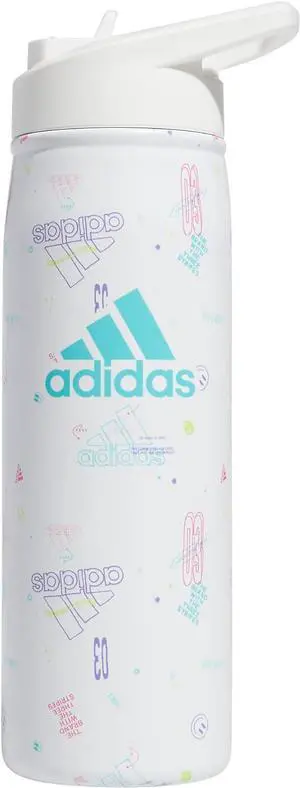 600 ML (20 oz) Straw Top Metal Water Bottle Hot/Cold Double-Walled Insulated 18/8 Stainless Steel
