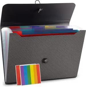 Expanding File Folder File organizer 13 Pockets File Organizer Accordion Filing Folder Expandable File Folder for Documents Aesthetic Paper Organizer Folder for Work School Home Office Grey
