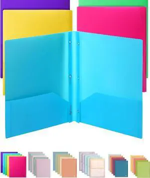 - Folders with Pockets and Prong with Fasteners 2 Pocket Folder 3 Prong Folders 5 Pack Plastic Back to School Supplies