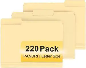File Folder 220 Pack File Folder 1/3 Cut Tab Letter Size Filing Folder for Office School Business Manila