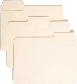 Smead SuperTab Heavyweight File Folder Oversized 1/3-Cut Tab Letter Size Manila 50 Per Box (10401)