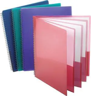 Esselte Poly 8-Pocket Folder - Letter Size - 9.1 x 10.6 x 0.4 (Colors may Vary)