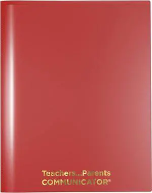 Nickys Folder? English Communicator Parent-Teacher Folder Patented Tear-Resistant Flexible Plastic 2 Inside Pockets 2 Exterior Sleeves Letter Size Paper Single Color (24 Pack) (Red)