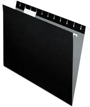 Recycled Hanging Folders Letter Size Black 1/5 Cut 25/BX (81605)