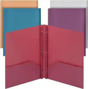 - Plastic Folders with Pockets and Prong 5 Pack Assorted Colors Pocket Folders Folders with Prongs File Folders with Fasteners 2 Pocket Folder Folder with Pockets