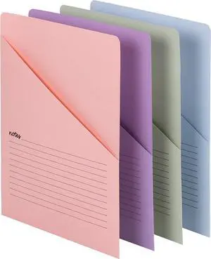Smead Organized Up Notes Slash File Jacket Letter Size Assorted Colors 12 per Pack (75429)