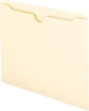 Smead File Jacket Reinforced Straight-Cut Tab Flat-No Expansion Letter Size Manila 100 per Box (75500)