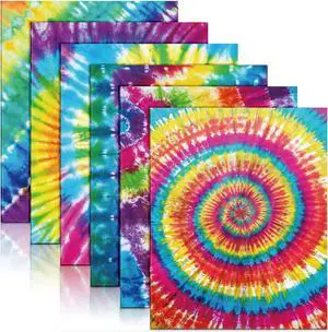 24 Pcs Tie Dye 2 Pocket Folders Letter Size Decorative File Folders Heavy Duty Office Supplies with 2 Pocket for Parent Teacher Communication Office 12. 2 x 9. 3 Inch