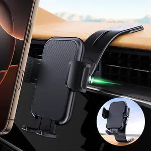 Phone Holder for Car Dashboard & Windshield: Relocatable Car Phone Mount with 360° Adjustable Aluminum Arm for iPhone |  | All Android Smartphone [Thick Cases Friendly] Auto Mobile Phone Stand