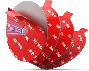 75mm Adhesive Pad Replacement for Suction Cup: 4Pcs 2.95 Double Sided Sticky Tape for Dash Car Mount - 3M VHB Round Sticker Heat Resistant for Dashboard Windshield Window Cell Phone Holder