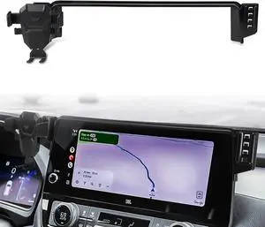 Car Phone Holder Compatible with Toyota Grand Highlander 2024 2025 Accessories Screen Phone Mount Cell Phone Automobile Cradles Hands-Free 360 Degree Rotation