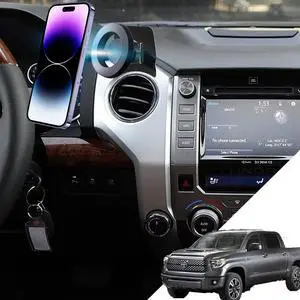 Toyota Tundra Phone Mount Magnetic Tundra Phone Holder for Toyota Tundra Accessories Phone Holder 2014-2021 Compatible for All Cell Phones