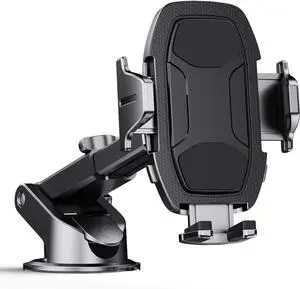 Phone Holders for Your Car | Car Phone Holders for IPhone with 360-Degree Rotation | Dashboard Cell Phone Holder | Easy Installation & Strong Grip for Safe and Convenient Driving Black