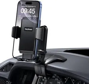 Dashboard Car Phone Holder Mount with Anti-Drop Clip - 360° Rotation Multifunctional Cell Phone Holder Car for iPhone  Google and 4-7 Cellphones