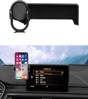 Custom Fit for Car Phone Holder 2017-2019 Audi A4/2018-2020 Q5 Accessories Phone Mount 7 Screen Cell Phone Automobile Cradles Hands-Free 360 Degree Rotation