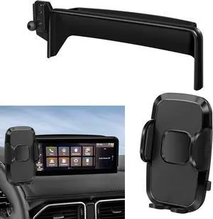 peleus Car Phone Holder for 2021-2025 Mazda CX-5 CX5 Car Mount for Mazda CX5 with 10.25-Inch Screen Fit for Most Smartphones Cell Phone Automobile Cradles Hands-Free 360 Degree Rotation