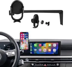 Car Phone Holder for 2025-2026 Hyundai Tucson Accessories Phone Mount 12.3-Inch Screen Cell Phone Automobile Cradles Hands-Free 360 Degree Rotation