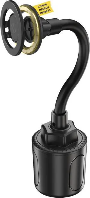 MagicMount? SMSCUP Magnetic Cup Holder Phone Mount with Adjustable Gooseneck and Magnet Head MagSafe Phone Holder for Car Compatible with iPhone 16 15 14 13 12 Series Mag Safe Case & Android