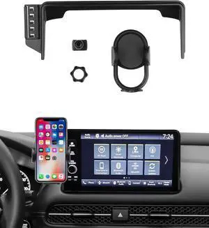 Custom Fit for Car Phone Holder Honda Pilot 2023-2025 2026 Accessories Phone Mount 9-Inch Screen Cell Phone Automobile Cradles Hands-Free 360 Degree Rotation