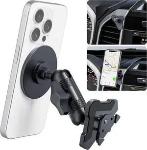 CNC Vent Phone Holder Magnetic Air Vent Phone Holder Cradles Mount Compatible with F150 2015-2020 & Super Duty F250 F350 F450 2017-2021 Full Metal Bracket for Most CellPhones