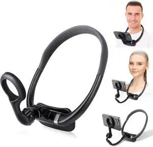 Magnetic Neck Phone Holder Hands Free POV/Vlog Selfie Mount Flexible Neck Phone Holder for Recording Magnetic Phone Chest Mount for iPhone 16 15 14 13 Seires and All Smartphones