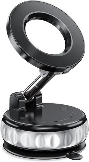 Vacuum Suction Magnetic Phone Holders for Your Car 360° Adjustable Car Phone Holder Suction Cup Car Phone Mount (Black)