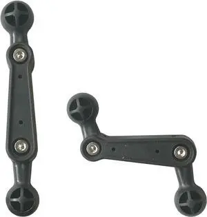 2 Pack 17mm Double Sided Ball Mount Arm 4 Extension Rod Joint Connector Adapter Swirl Head for Garmin GPS Car Phone Holder Clamp Cellphone Air Vent Cradle Video Light Photo Rig
