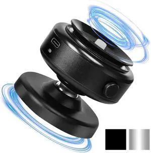 360 Rotatable Car Magnetic Phone Holder Electric Vacuum Magnetic Suction Car Phone Mount Magnetic Adsorption Double Cell Phone Holder-Sided Strong Suction for Car Mirro Gym All Smooth Surface (Black)