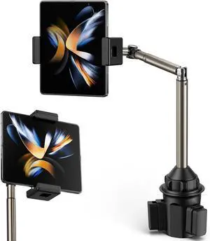 Cup Holder Universal Mount for Foldable Phone Car Truck Cradle Compatible With iPad Mini  Galaxy Z Fold 6/5/4 Pixel 9 Pro Xiaomi Mix Fold 4/3/2