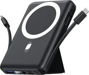 for Magsafe Battery Pack 10000mAh Magnetic Power Bank 22.5W PD Fast Charging with USB-C Cable LED Display Wireless Portable Charger for Magsafe with Stand for iPhone 16/15/14/13/12/Pro/Pro Max