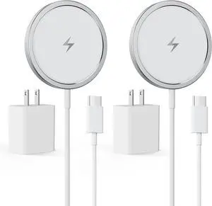 2025 Magnetic Wireless Charger Fast  Mag-Safe Charger for iPhone 16 Pro Max/16 Pro/15Pro Max/15 Plus/14/13/12/AirPods 3/2/Pro/Pro 2 Magnet Charging Pad Mag Safe Chargerwith Dual Charging Ports