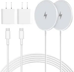 Magnetic Wireless Charger 2Pack 10FT  Magsafe Charger Fast Mag-Safe Charging Wireless iPhone Charger Pad with Charging Plug for iPhone 16Pro Max/16Pro/16Plus/15Pro Max/15/14/13/12/AirPods3/Pro 2