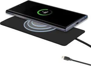Its Just Smart Ultra Slim Wireless Charger Up to 15W Max Fast Charging Pad Qi-Certified Phone Charger Compatible with  iPhone and All Qi-Enabled Devices  Adapter Not Included (Black)